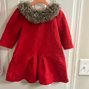 Janie and Jack, red winter dress - 2T